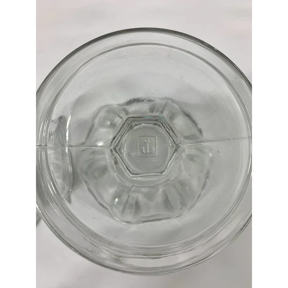 2 Vintage Anchor Hocking‎ Clear Glass Ice Cream Dishes Bowls